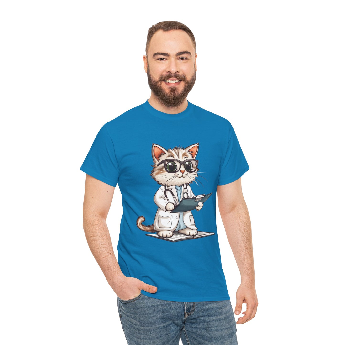 Funny Doctor Cat T-Shirt, Unisex “The Pawscription is Ready” Tee, Cute Veterinary Gift, Medical Student Shirt, Animal Doctor Graphic Tee