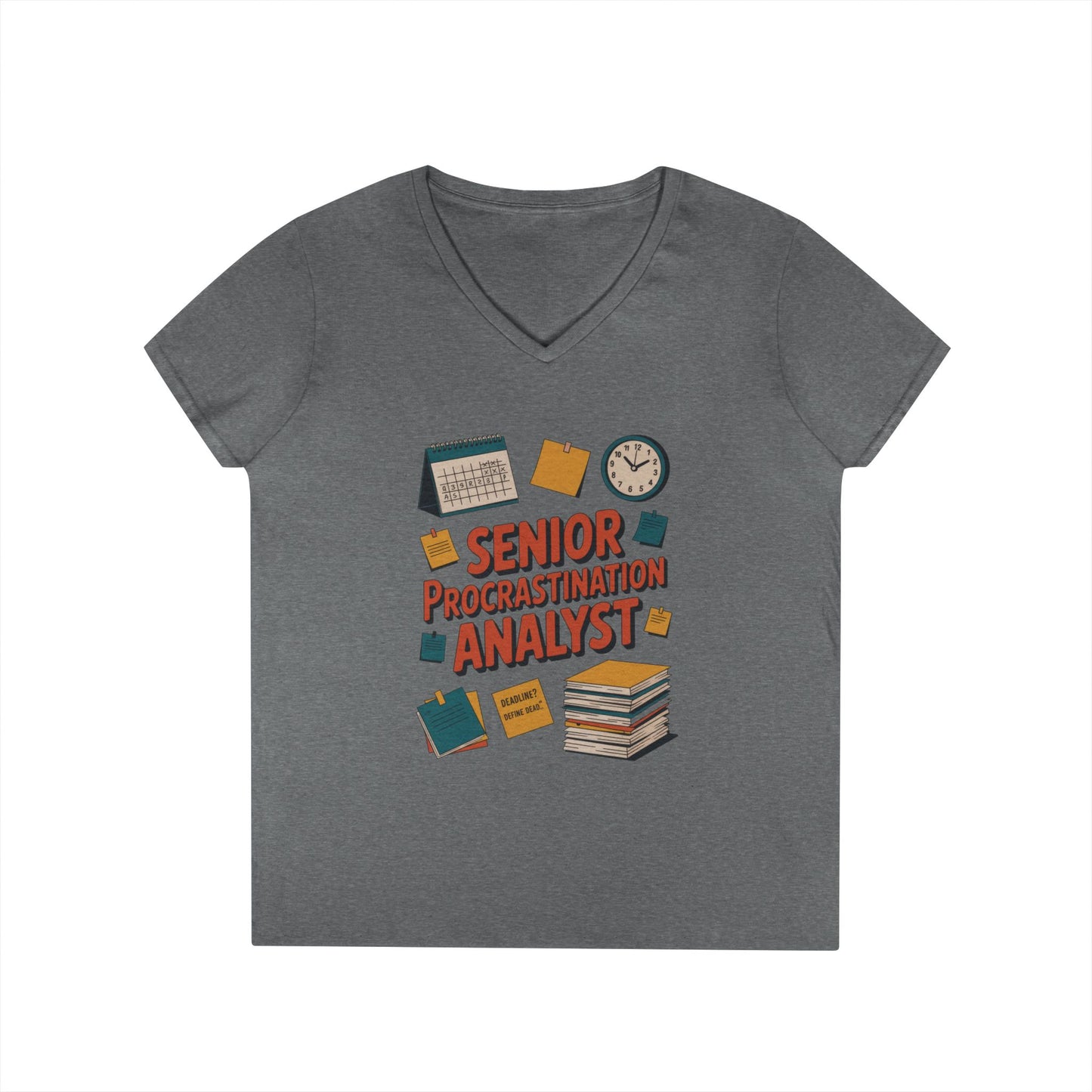 Senior Procrastination Analyst T-Shirt, Fun Gift for Students, Teachers, Graduates, Back to School, Relaxed Vibes, Office Humor Apparel