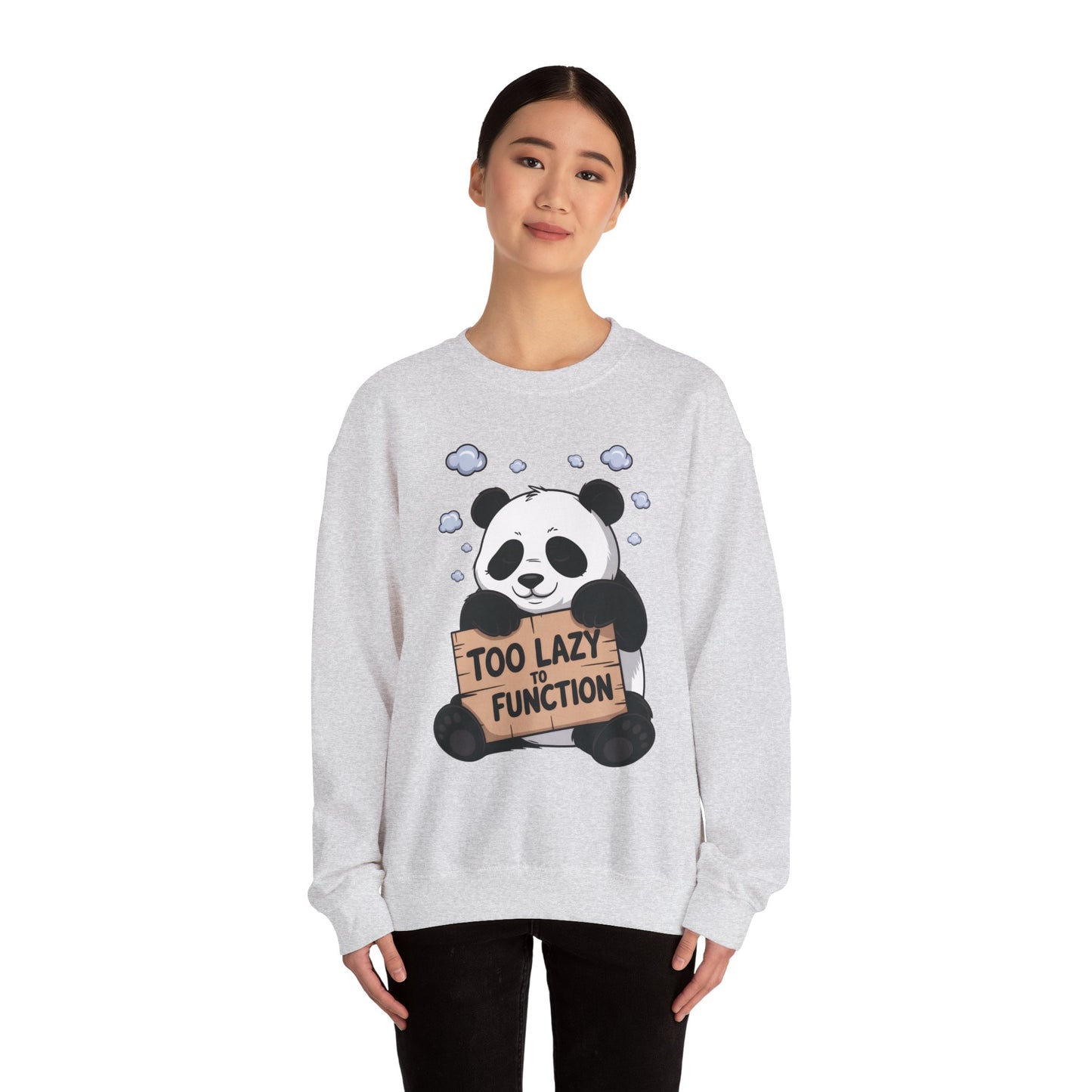 Panda Lazy Crewneck Sweatshirt - Funny Gift for Relaxation, Cute Animal Apparel for Cozy Days, Perfect for Fall and Winter