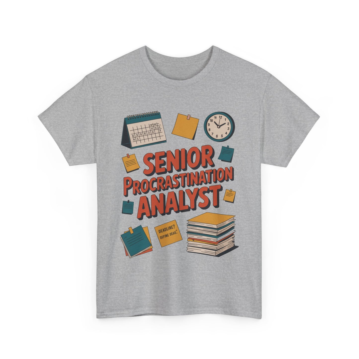 Senior Procrastination Analyst Tee, Funny Office Shirt, Gift for Graduates, Motivation T-Shirt, Humor Apparel, Job Humor Clothing