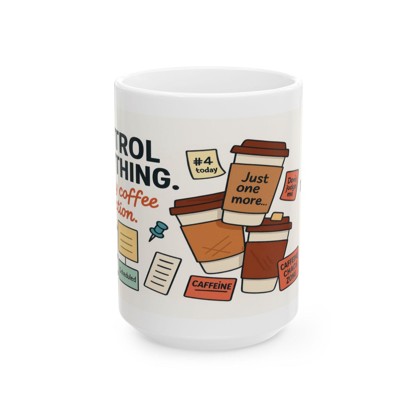 Funny Coffee Addiction Mug, Funny Coffee Lover Gift, Office Mug, Caffeine Addict Gift, Caffeine Chaos Humor Cup, Gift for Coffee Lovers