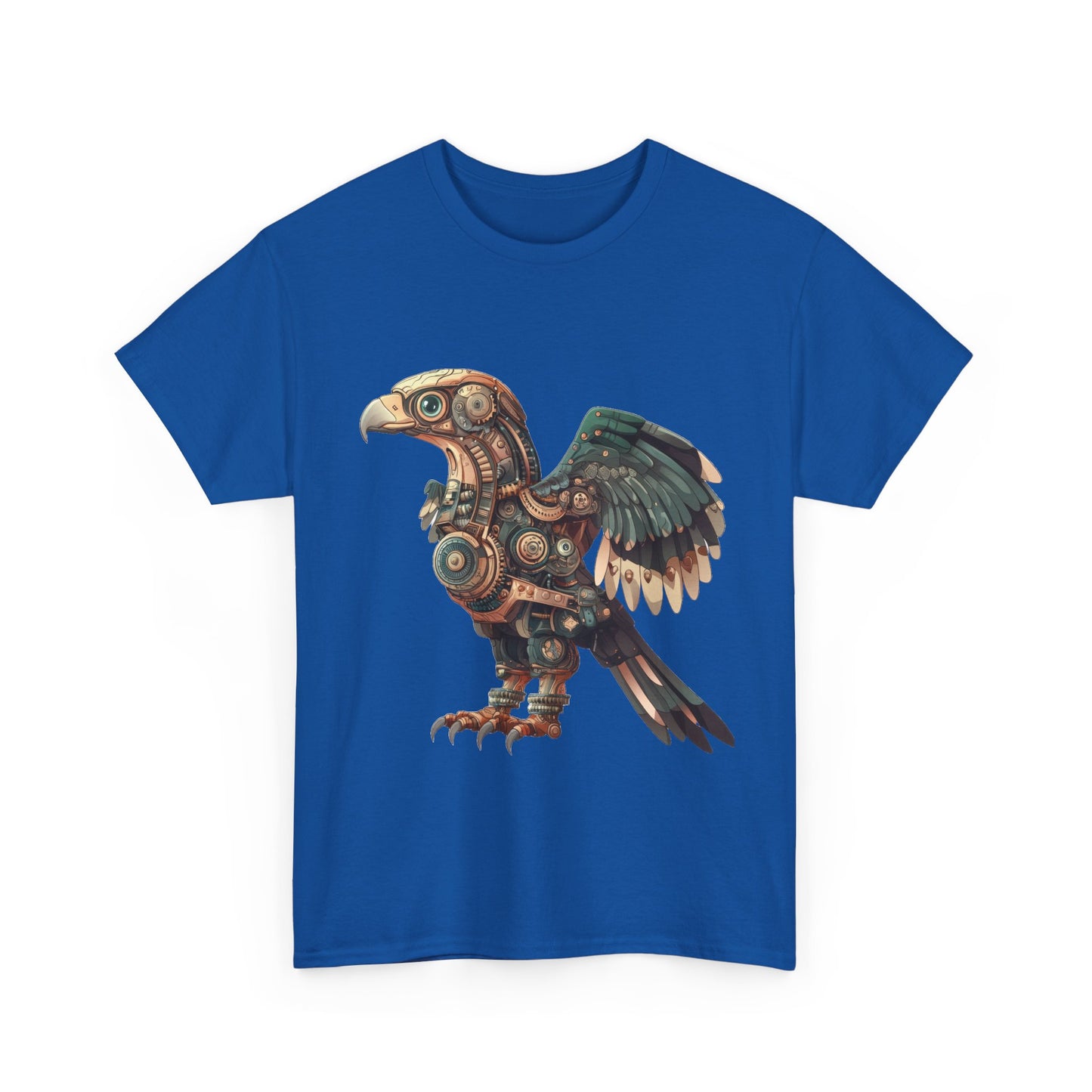 Steampunk Eagle Mens Tee, Cotton Tee with Mechanical Bird Design, Vintage Graphic Shirt, Gift for Bird Lovers, Unique Art Apparel