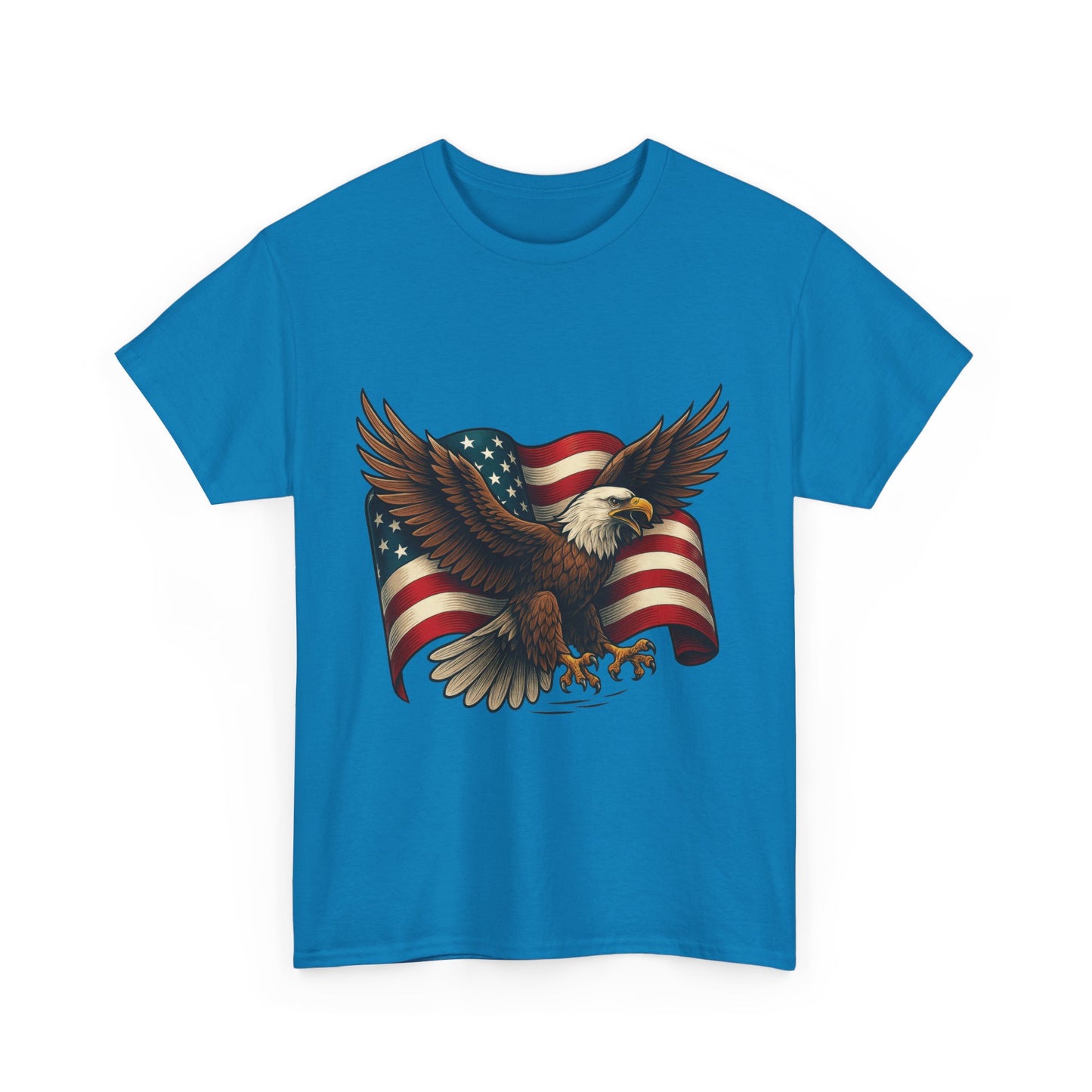 American Eagle Graphic Tee, Patriotic T-Shirt, Fourth of July Apparel, Eagle Love Shirt, Unisex Heavy Cotton Tee
