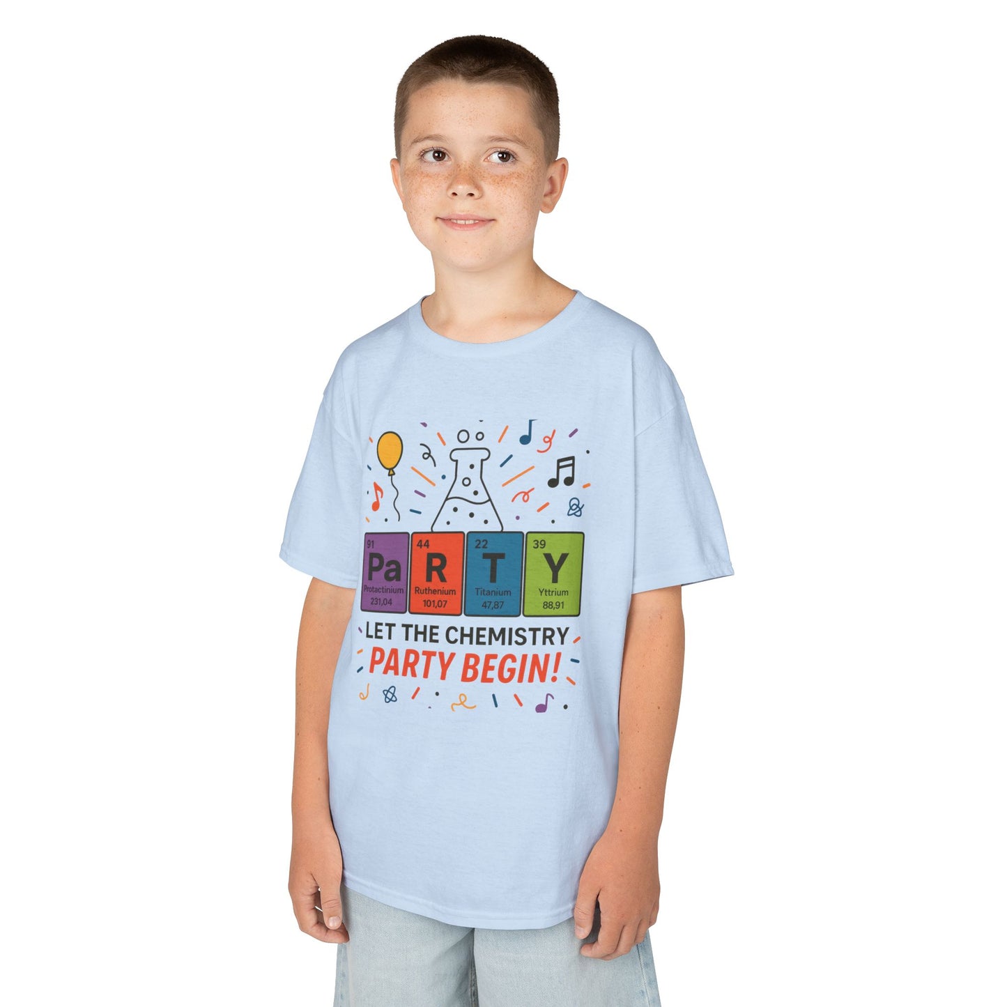 Kids' Chemistry Party T-Shirt, Periodic Table Tee, Funny Science Shirt for Boys & Girls, Science Tee, Unique Educational Apparel