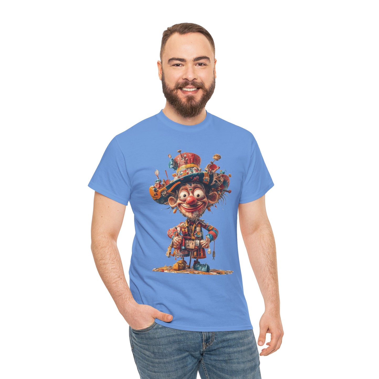 Colorful Clown T-Shirt, Funny Circus Character Graphic Tee, Whimsical Comic Style Shirt for Humor Lovers, Comedy Tee