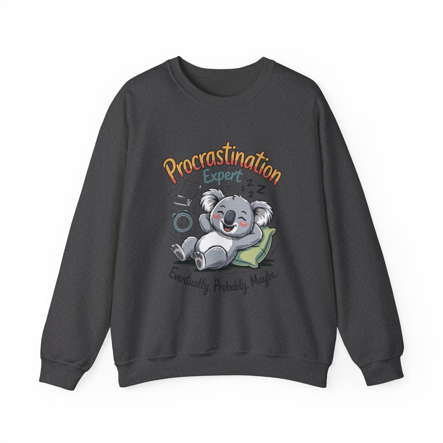 Procrastination Expert Womens Sweatshirt, Funny Crewneck, Cozy Gift for Students, Lazy Day Apparel, Womens Sweatshirt for Relaxation