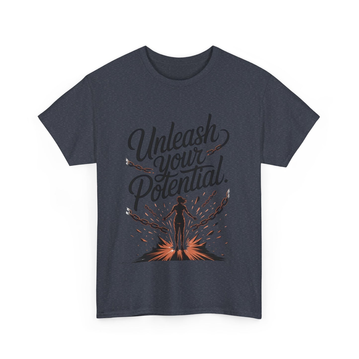 Unleash Your Potential Women's Tee, Motivational T-Shirt, Inspirational Cotton Tee, Gift for Gym Lovers, Positive Energy Top