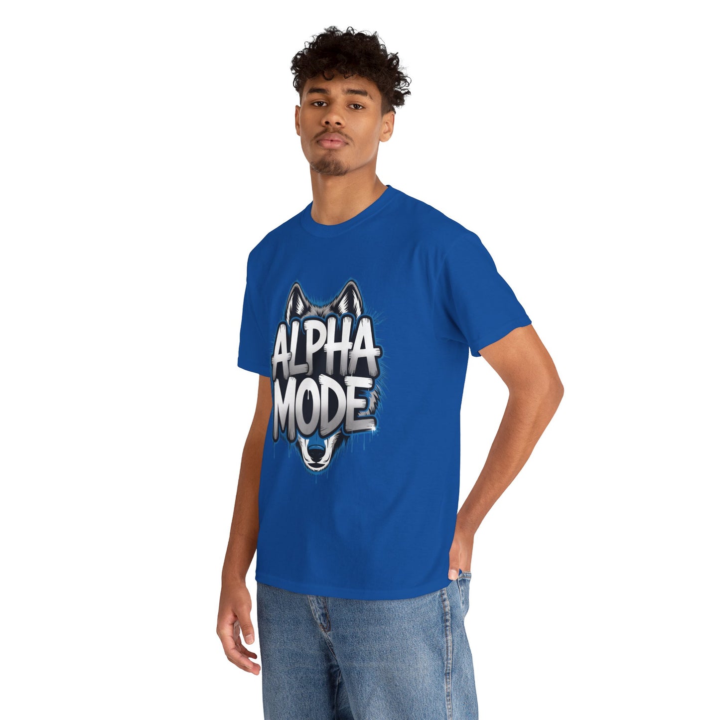Alpha Mode Wolf Graphic Mens T-Shirt Streetwear, Alpha Tee, Wolf Tee, Street Tee, Wolf Art