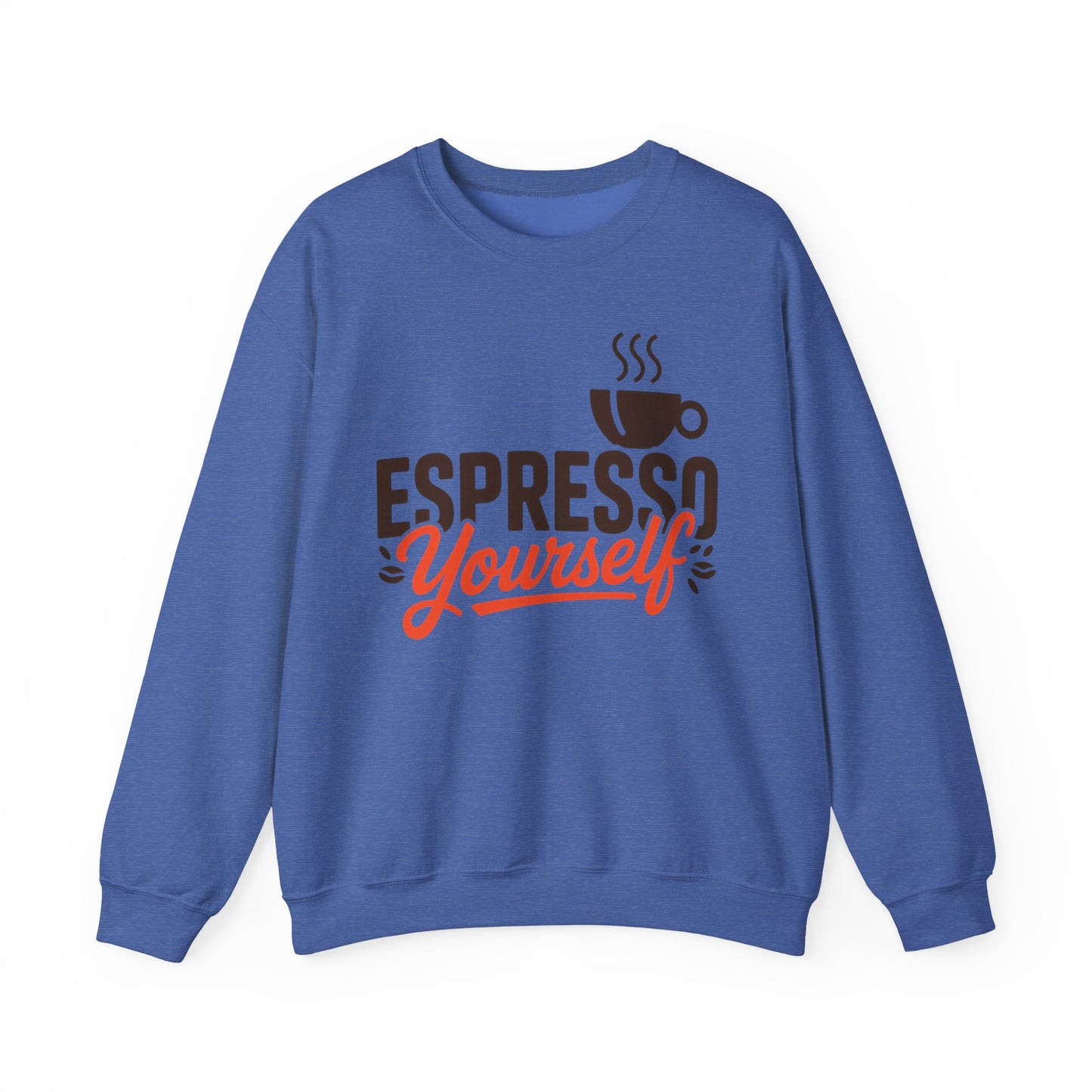 Men's Heavy Blend™ Crewneck Sweatshirt, Espresso Yourself Sweatshirt, Funny Coffee Lover Mens Crewneck, Cafe Lover Gift