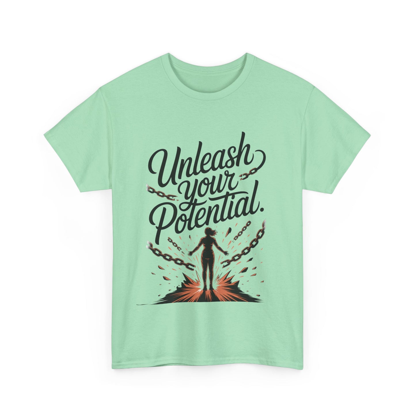 Unleash Your Potential Women's Tee, Motivational T-Shirt, Inspirational Cotton Tee, Gift for Gym Lovers, Positive Energy Top