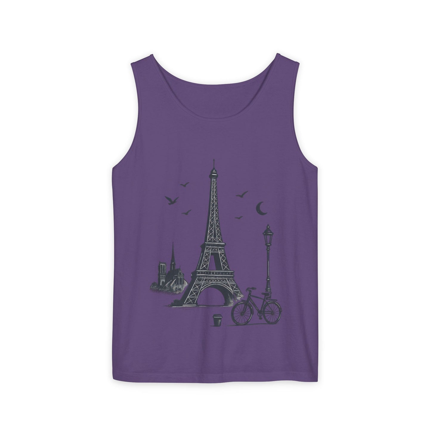 Parisian Dreams Tank Top, Unisex Summer Wear, Graphic Tee, Travel Inspired Apparel, Vacation Outfit, Casual Tank for All Occasions