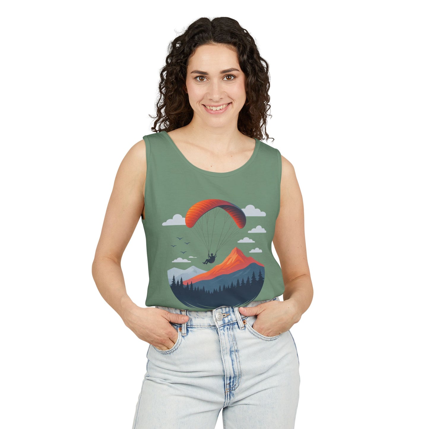 Adventure-Inspiring Fly Beyond Limits Unisex Tank Top, Summer Casual Wear, Outdoor Enthusiast Gift, Travel Apparel, Motivational Gift