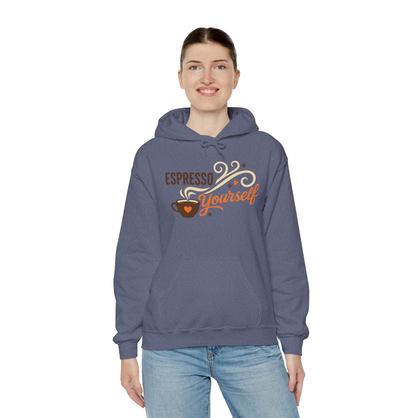 Espresso Yourself Coffee Hoodie, Funny Womens Barista Gift, Cozy Cafe Sweatshirt