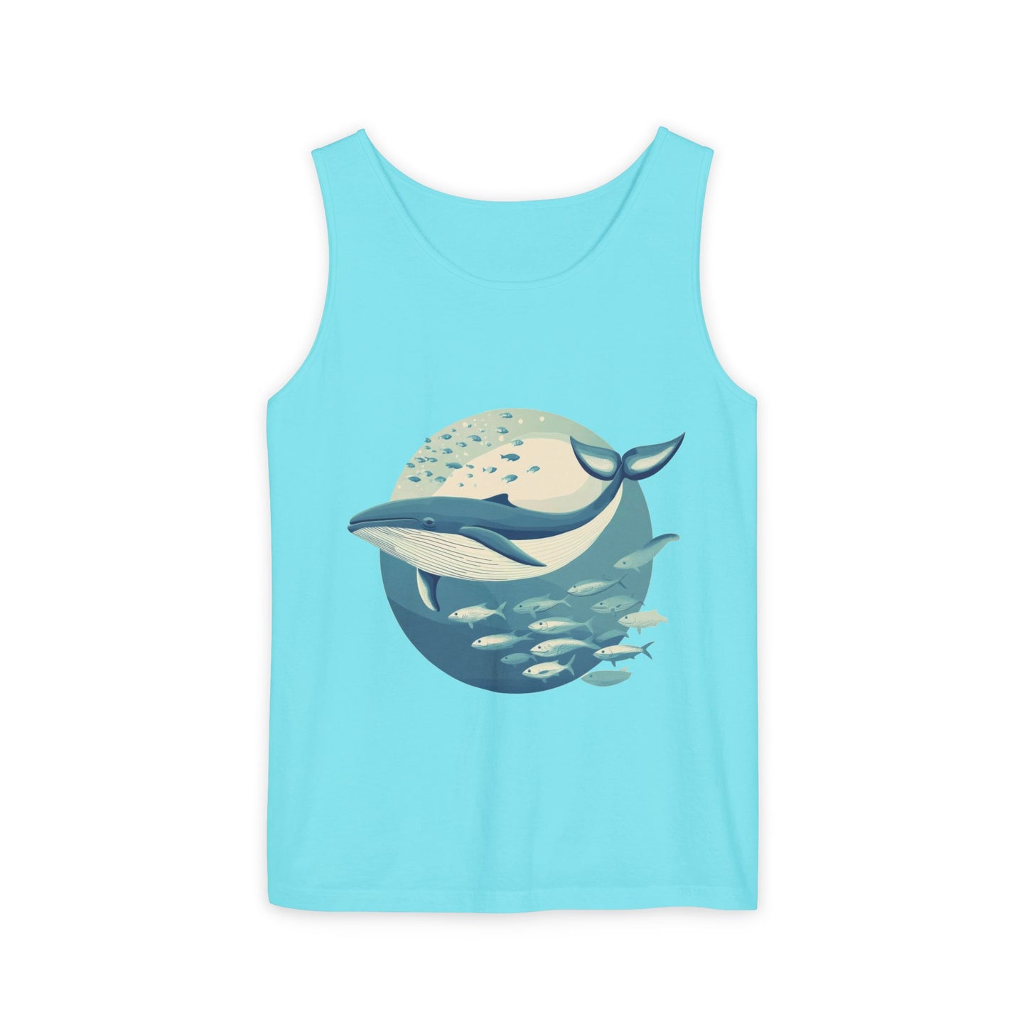 Ocean-Inspired Unisex Tank Top, Whale Design Shirt, Summer Casual Wear, Beach Vibes Gift, Eco-Friendly Fashion