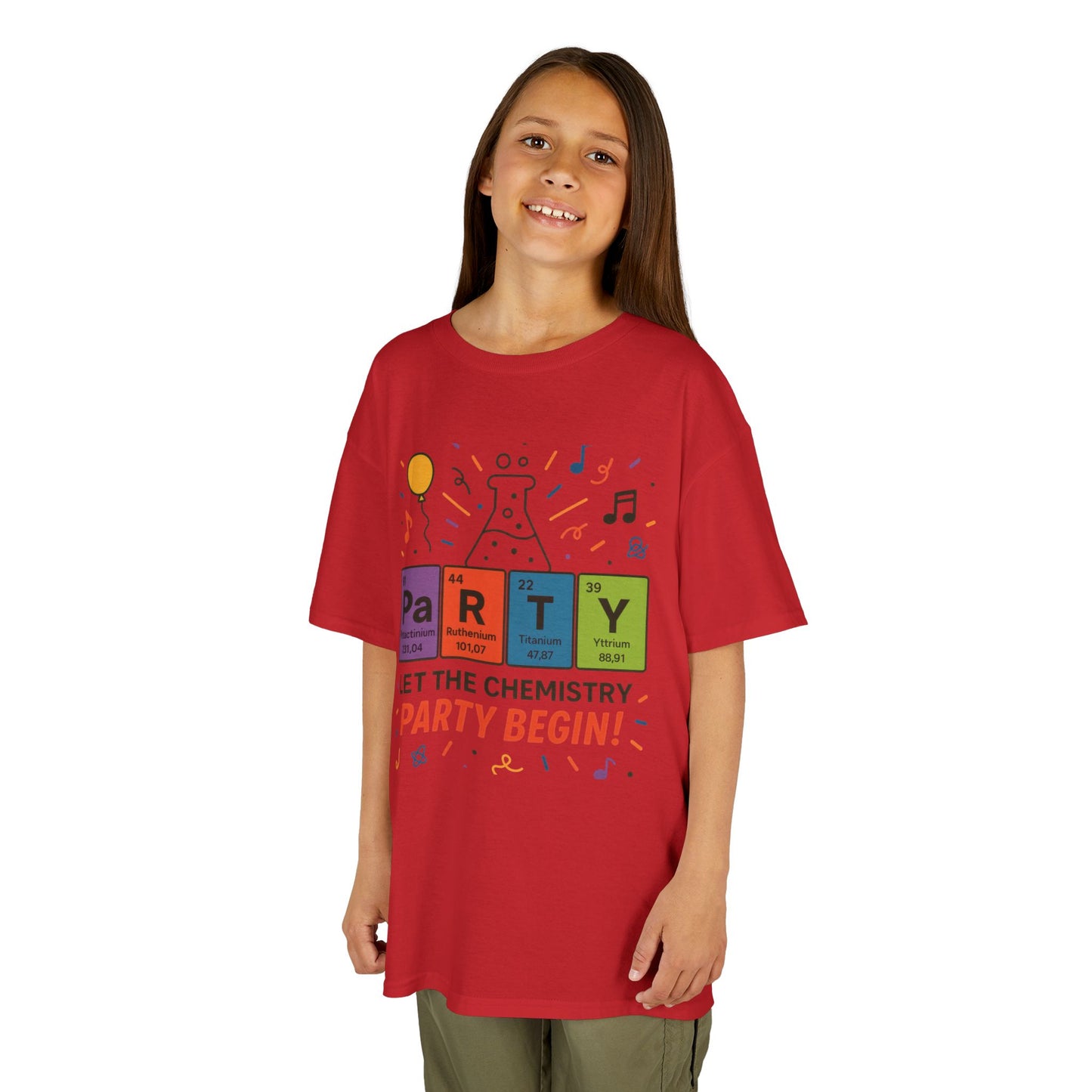 Kids' Chemistry Party T-Shirt, Periodic Table Tee, Funny Science Shirt for Boys & Girls, Science Tee, Unique Educational Apparel