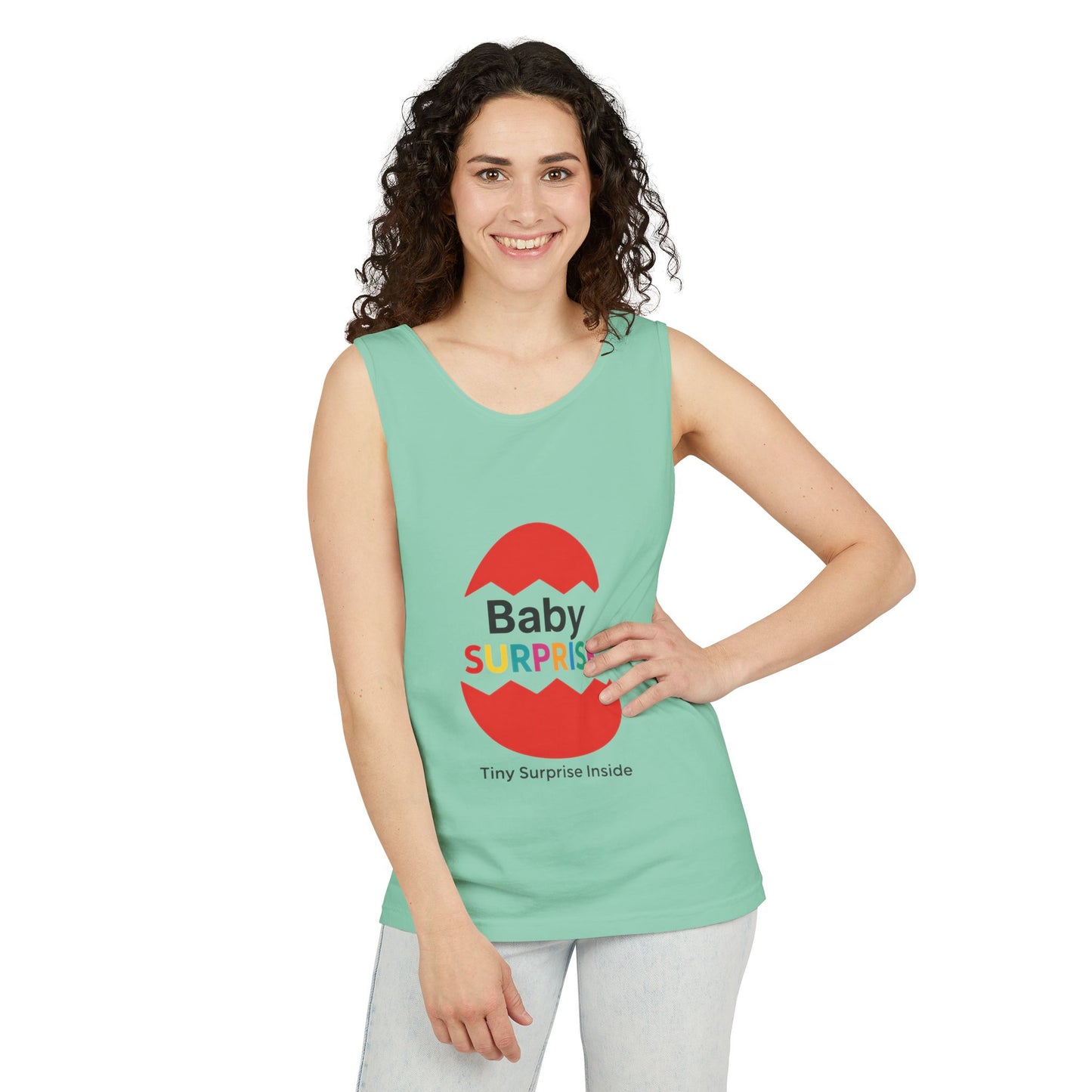 Baby Surprise Maternity Tank Top, Pregnancy Announcement Tank, Mom To Be Gift, Expecting Baby Reveal Top, Baby Shower Gift,Gender Reveal Tee