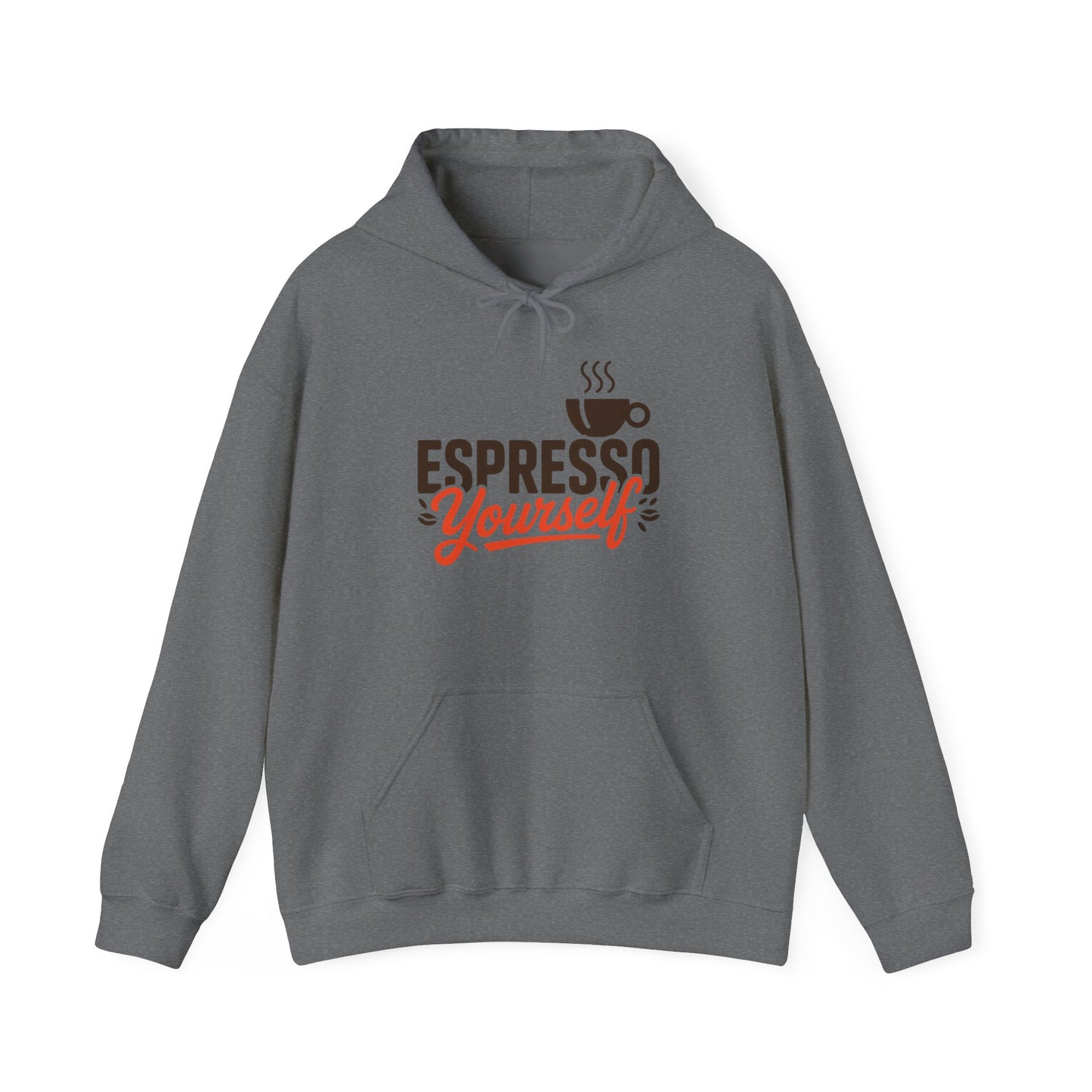 Men's Heavy Blend™ Hooded Sweatshirt, Espresso Yourself Mens Hoodie, Coffee Lover Funny Graphic Pullover