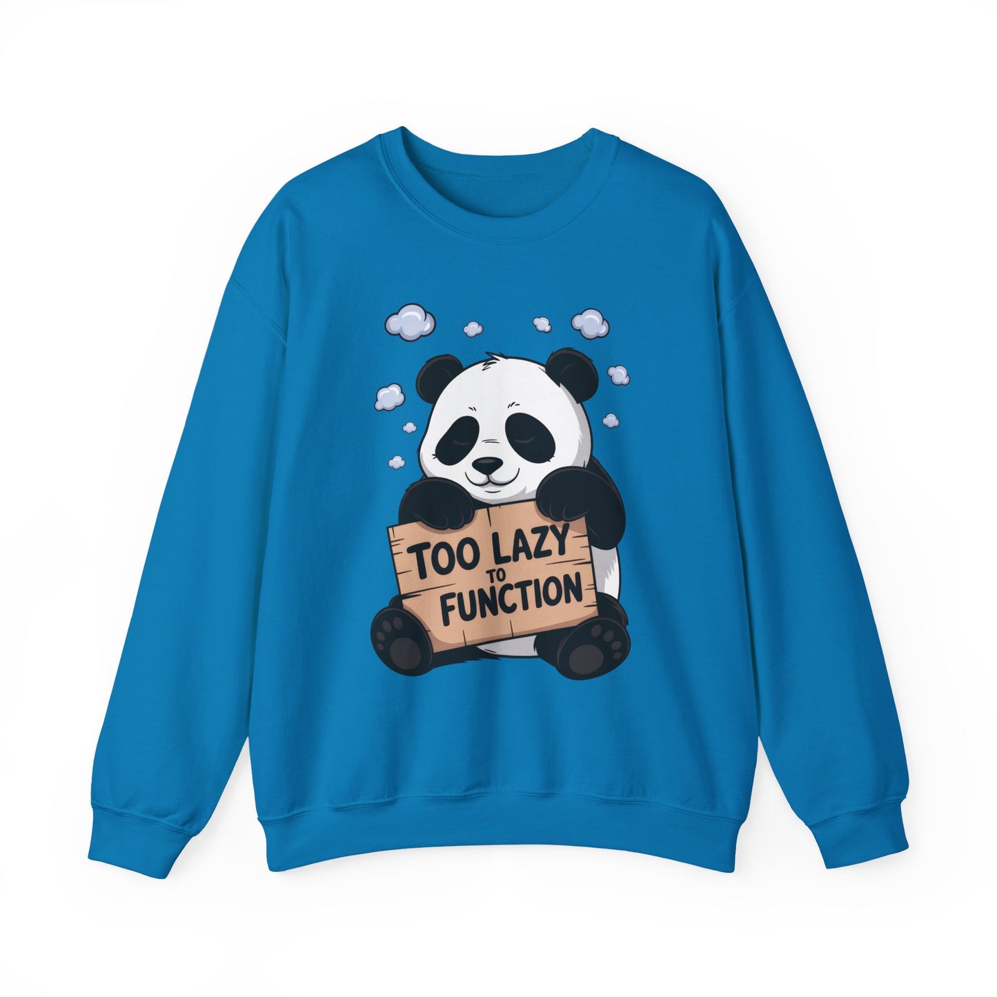 Panda Lazy Crewneck Sweatshirt - Funny Gift for Relaxation, Cute Animal Apparel for Cozy Days, Perfect for Fall and Winter