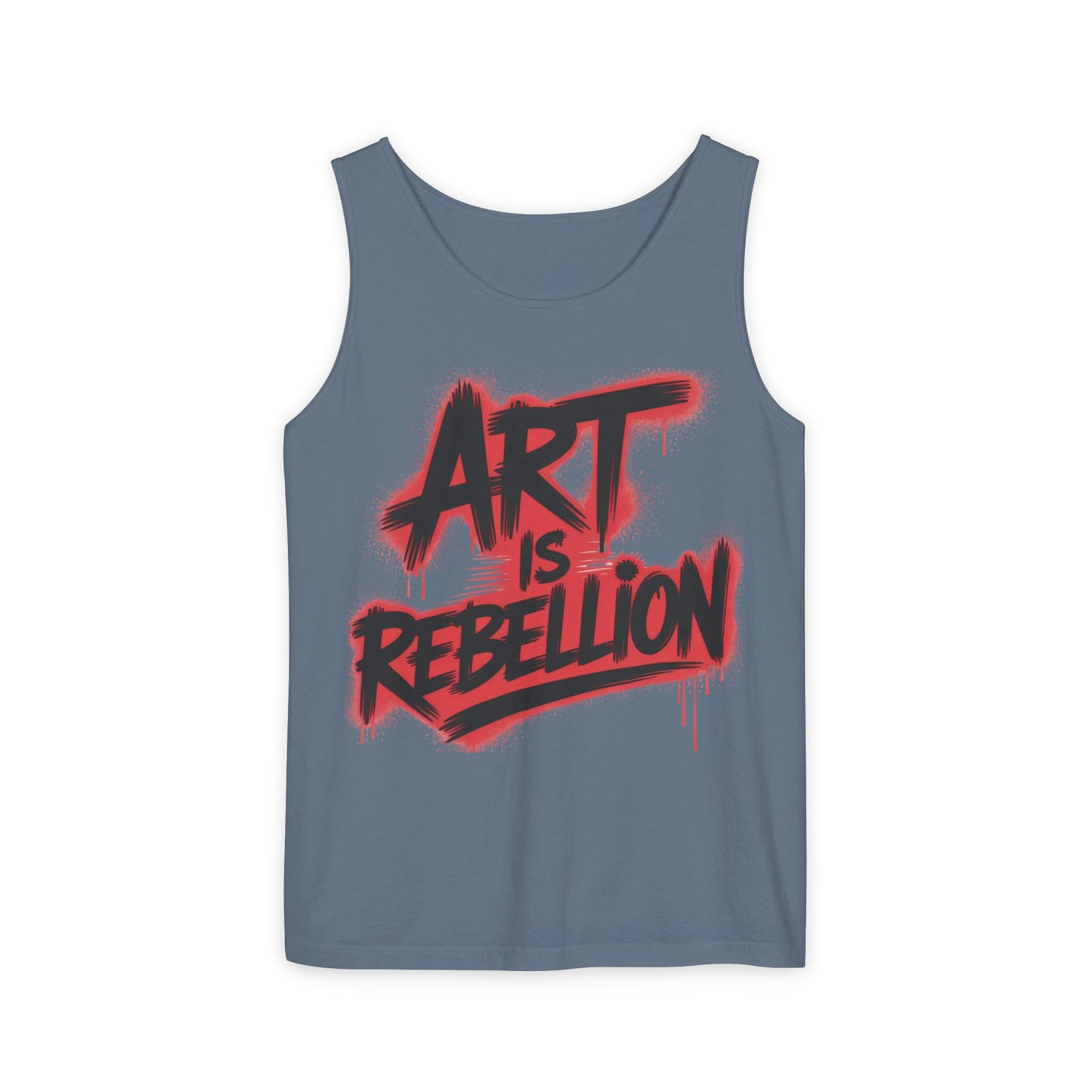 Men's Garment-Dyed Tank Top, Art Is Rebellion Men's Tank Top, Graffiti Street Art Muscle Shirt, Urban Rebellion Sleeveless Top