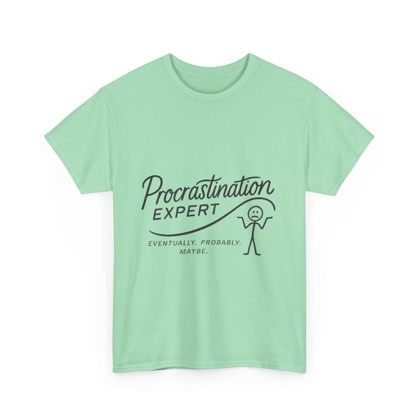 Procrastination Expert Women's Heavy Cotton Tee, Funny T-Shirt, Gift for Students, Casual Wear, Comfy Everyday Tee, Humor Shirt