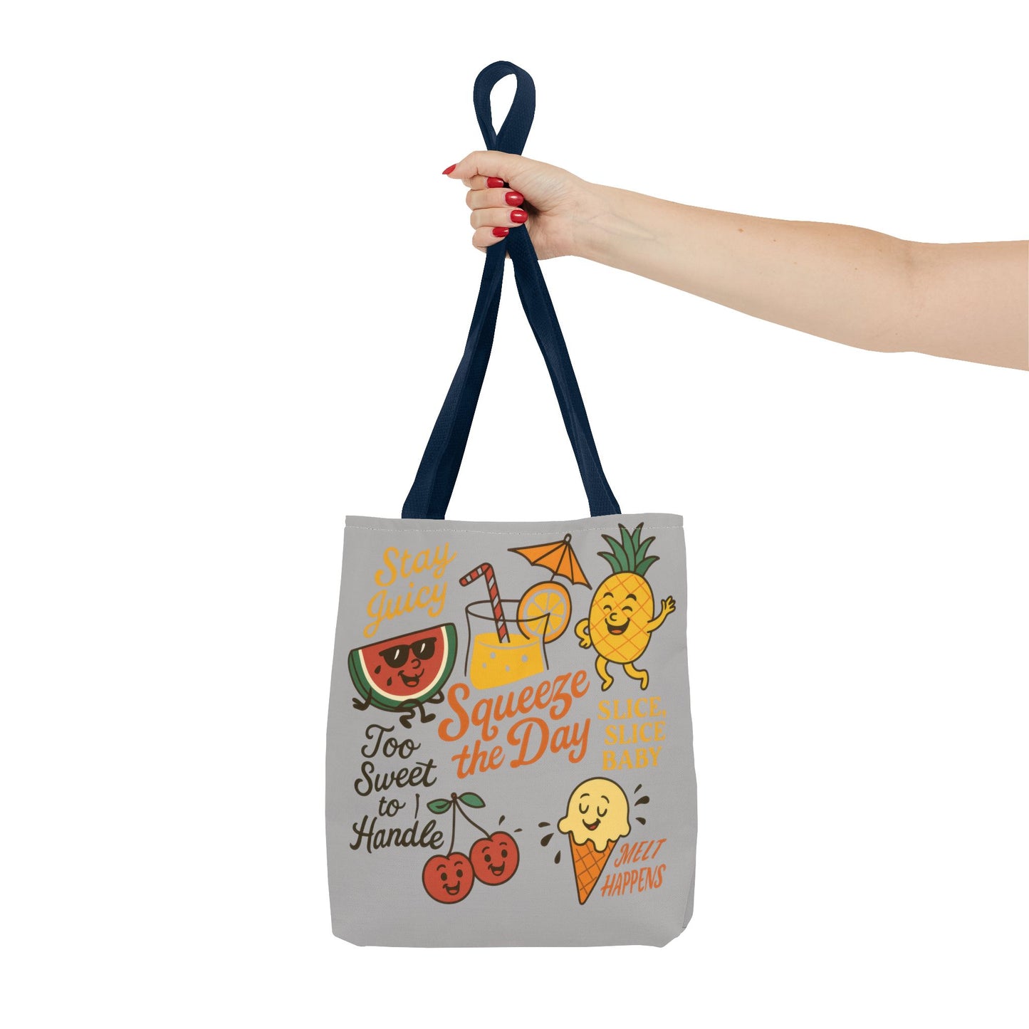 Juicy Summer Tote Bag, Fun Beach Carryall, Perfect for Grocery Shopping, Reusable Market Tote, Cute Gift for Fruit Lovers, Large Tote Bag