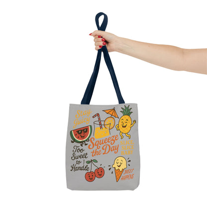 Juicy Summer Tote Bag, Fun Beach Carryall, Perfect for Grocery Shopping, Reusable Market Tote, Cute Gift for Fruit Lovers, Large Tote Bag