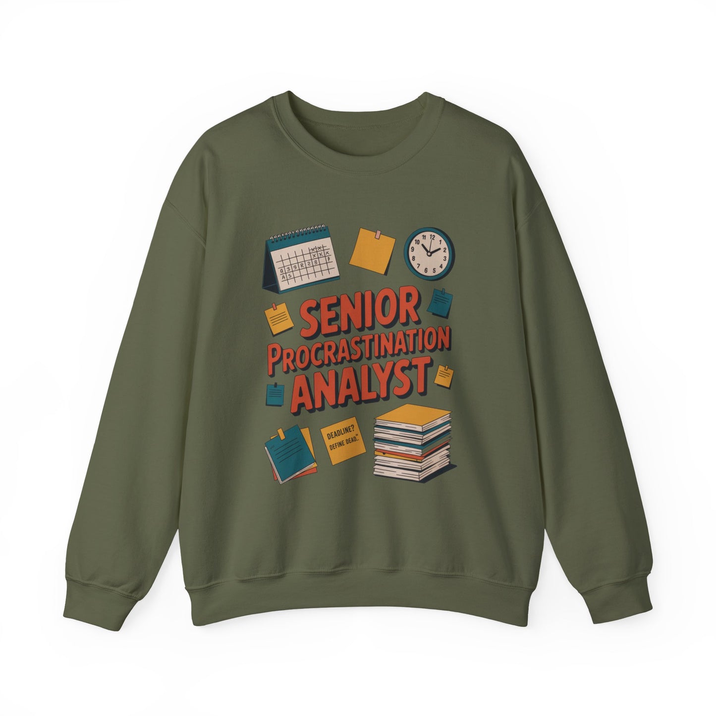 Senior Procrastination Analyst Sweatshirt, Gift for Graduates, Office Humor Apparel, Meme Sweatshirt, Casual Wear, Motivation Humor Apparel