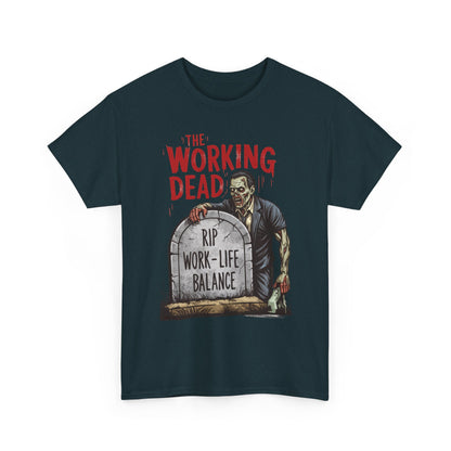 The Working Dead Shirt Men, Funny Work Life Balance Zombie Tee, RIP Work Shirt, Halloween Tee