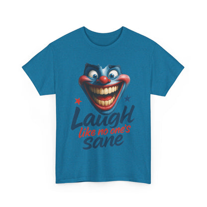 Funny Clown Face Unisex Heavy Cotton Tee, Creepy Clown Face T-Shirt, Humor T-Shirt,Clown Theme Shirt, Funny Horror Graphic Tee