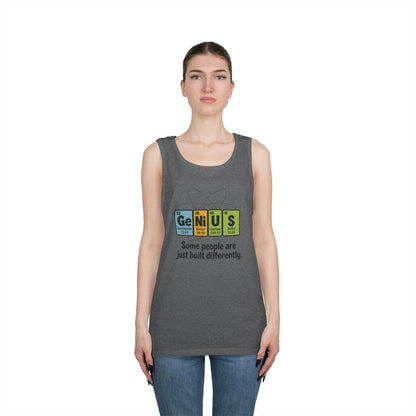 Funny Mens Genius Tank Top, Nerdy Humor Shirt, Periodic Table Shirt, Science Humor Tank, A Funny Gift for Science Lovers, Teachers