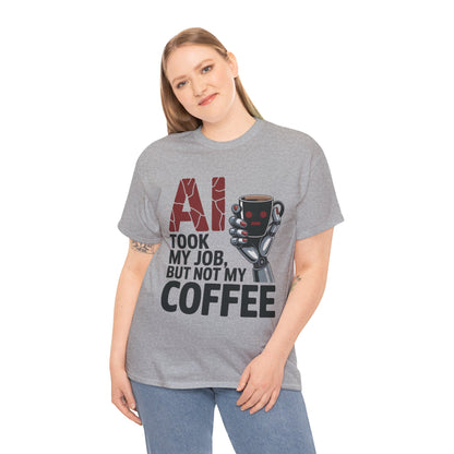 Women's AI Coffee T-Shirt, Funny Robot Job Humor Tee, Geek Sarcastic Gift for Her, Sarcastic Work Shirt, Career Humor