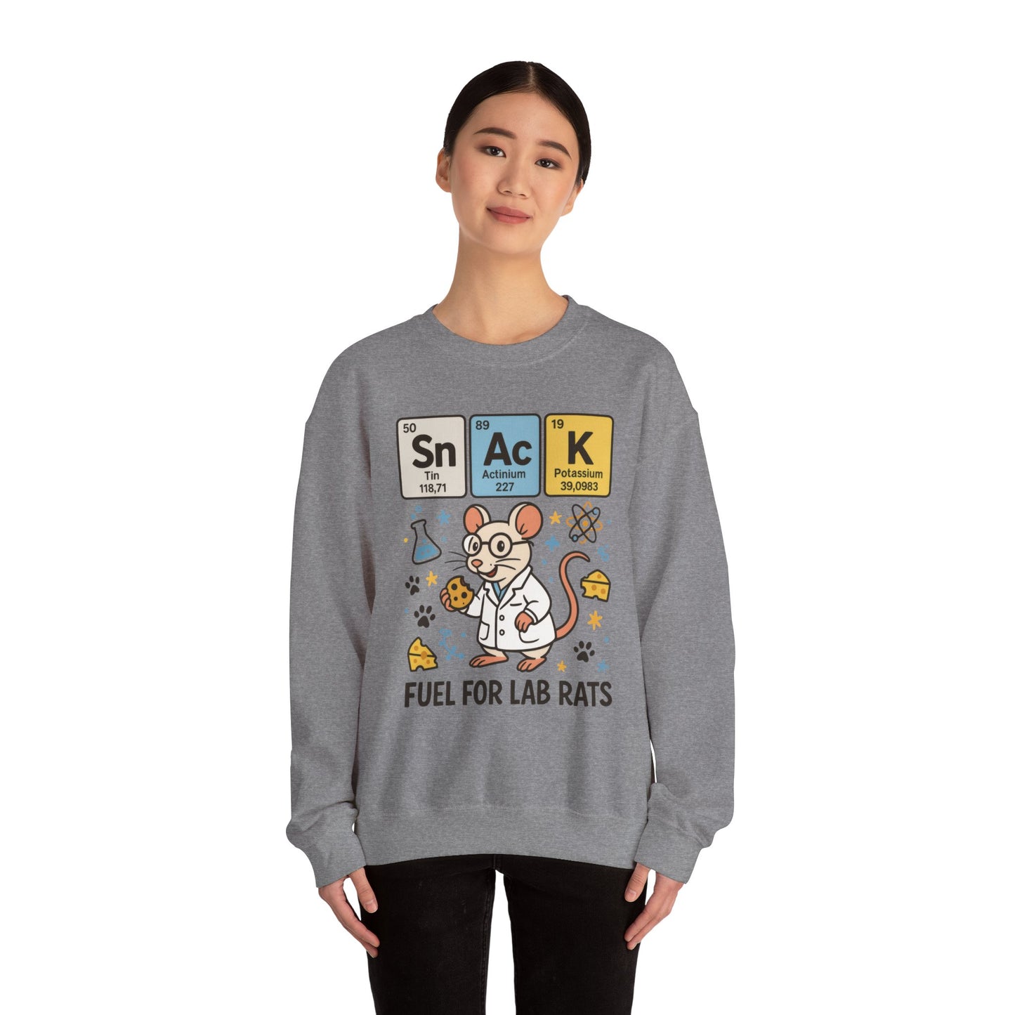 Lab Rat Science Sweatshirt, Science Crewneck, Funny Gift for Teachers, Chemistry Sweatshirt, Cute Lab Rat Design, Perfect for Birthdays