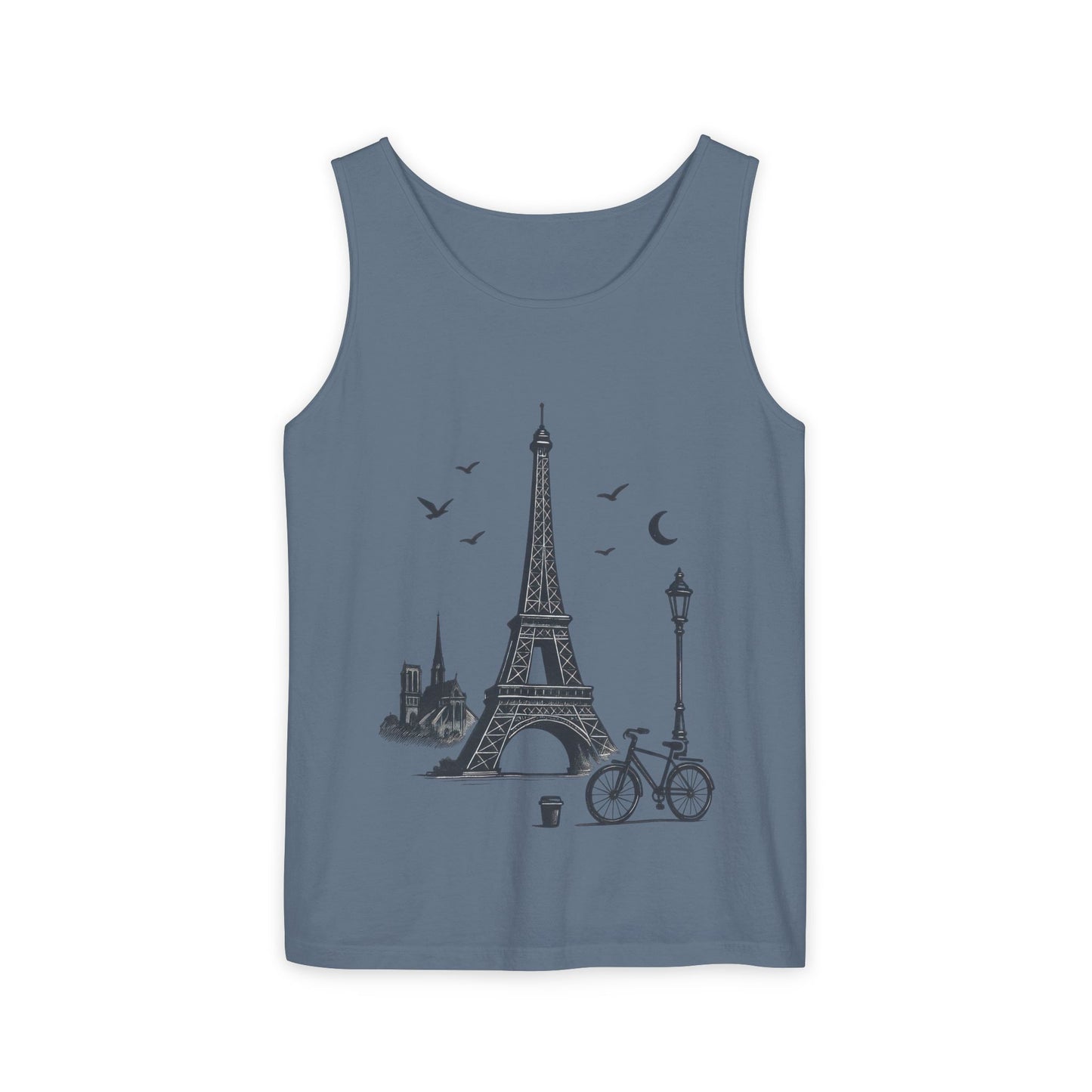 Parisian Dreams Tank Top, Unisex Summer Wear, Graphic Tee, Travel Inspired Apparel, Vacation Outfit, Casual Tank for All Occasions