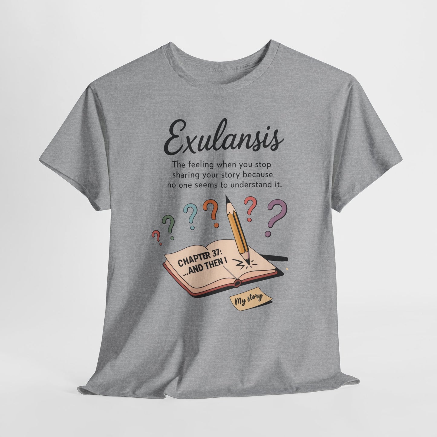 Exulansis Shirt, Emotional Aesthetic Word Tee, Deep Meaning Typography Graphic Tee, Women's Heavy Cotton Tee, deep meaning t shirt