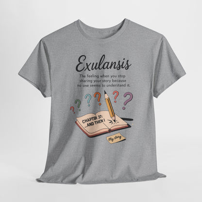Exulansis Shirt, Emotional Aesthetic Word Tee, Deep Meaning Typography Graphic Tee, Women's Heavy Cotton Tee, deep meaning t shirt
