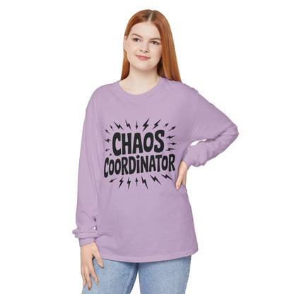 Chaos Coordinator Shirt Unisex Long Sleeve Tee, Funny Mom Life Gift, Mothers Day Shirt, Gifts for Team Leaders, Humor Apparel