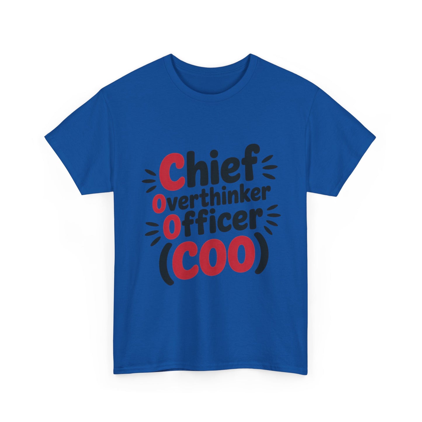 Women's COO T-Shirt, Chief Overthinker Officer Funny Graphic Tee, Sarcastic Work Shirt