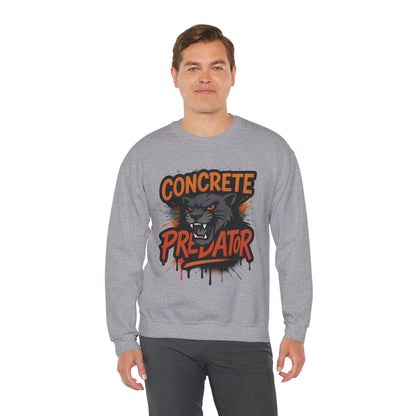 Men's Heavy Blend™ Crewneck Sweatshirt, Concrete Predator Mens Panther Crewneck Sweatshirt