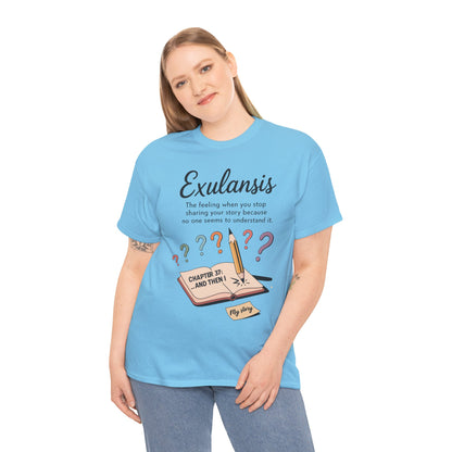 Exulansis Shirt, Emotional Aesthetic Word Tee, Deep Meaning Typography Graphic Tee, Women's Heavy Cotton Tee, deep meaning t shirt