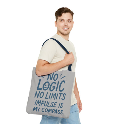 Impulse Is My Compass Tote Bag, Motivational Tote, Reusable Shopping Bag, Perfect Gift for Friends, Everyday Carry, Eco-Friendly
