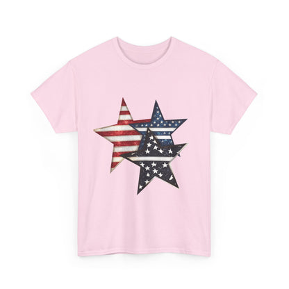 Patriotic Star Unisex Tee, USA Pride T-Shirt, Independence Day Outfit, All-American Style Shirt, Gift for Veterans, 4th of July Celebration