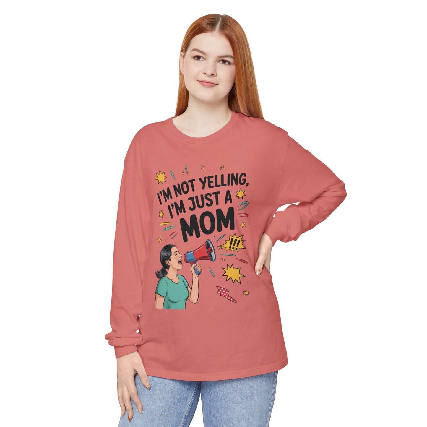 Funny Mom Long Sleeve T-Shirt, I'm Not Yelling I'm Just a Mom, Mother's Day Gift, Loud Mom Life Tank Top,  Mother's Day Apparel