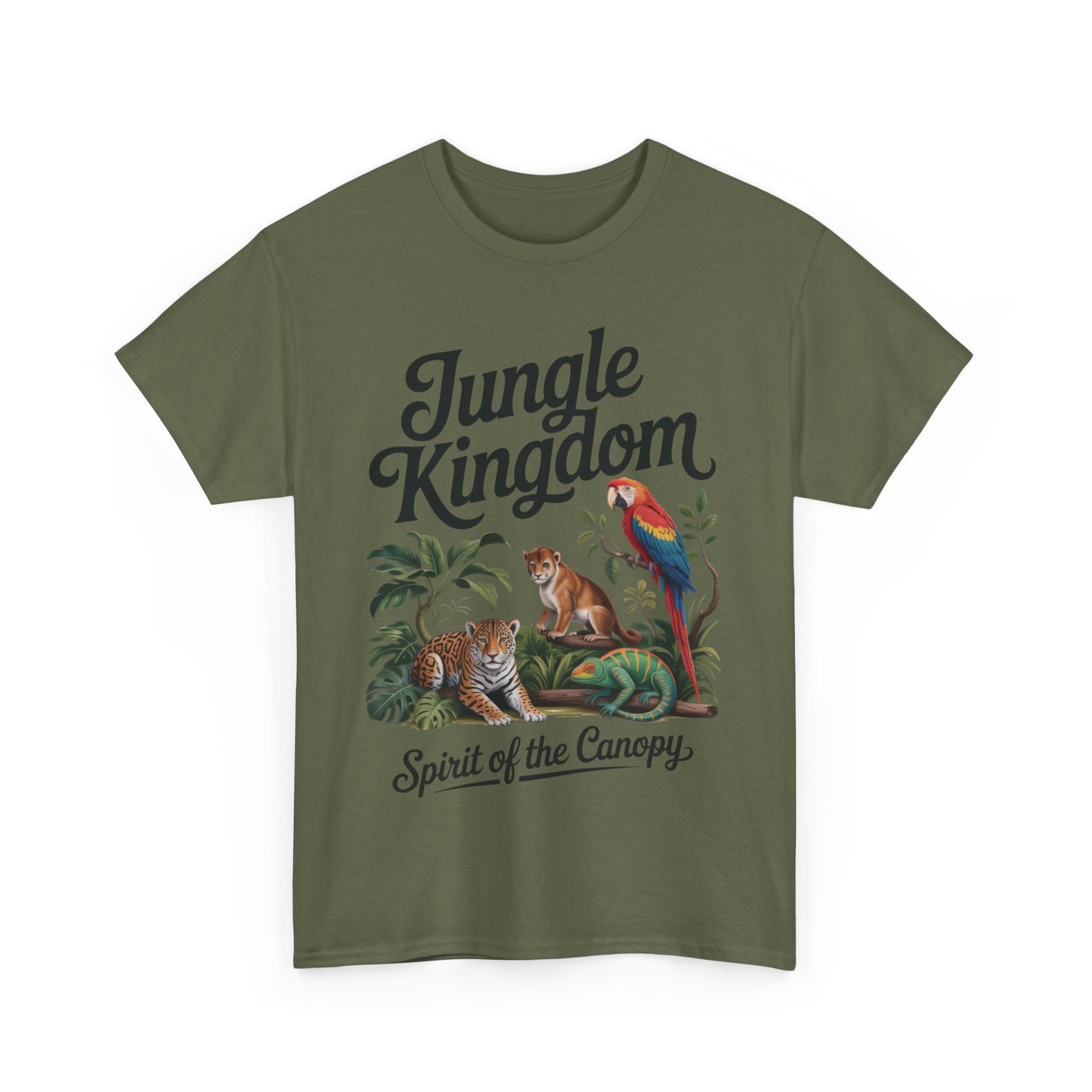 Mens Jungle Kingdom Tee - Nature Lover T-Shirt, Animal Graphic Tee, Eco-Friendly Gift, Summer Fashion, Adventure Outfit