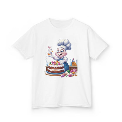 Pastry Chef Easter Bunny T-Shirt - Cute Spring Tee with Chef Bunny and Colorful Cake, Fun Holiday Gift for Kids and Bunny Lovers