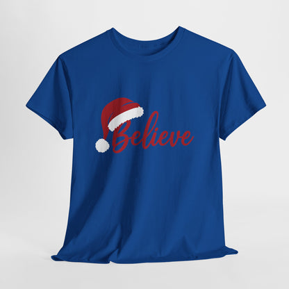 Believe Christmas Women's Shirt, Minimalist Holiday Tee