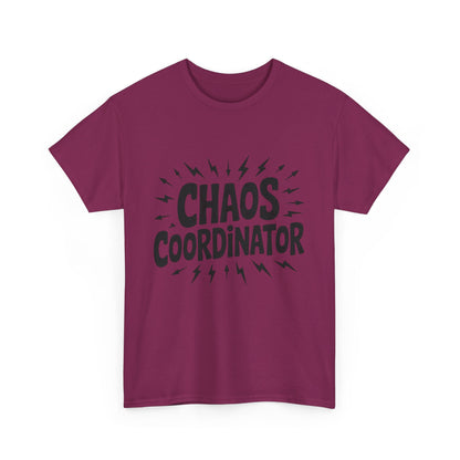 Chaos Coordinator Unisex Heavy Cotton Tee, Funny Graphic T-Shirt, Gift for Moms, Mom Life Graphic Tee, Mother's Day T-Shirt