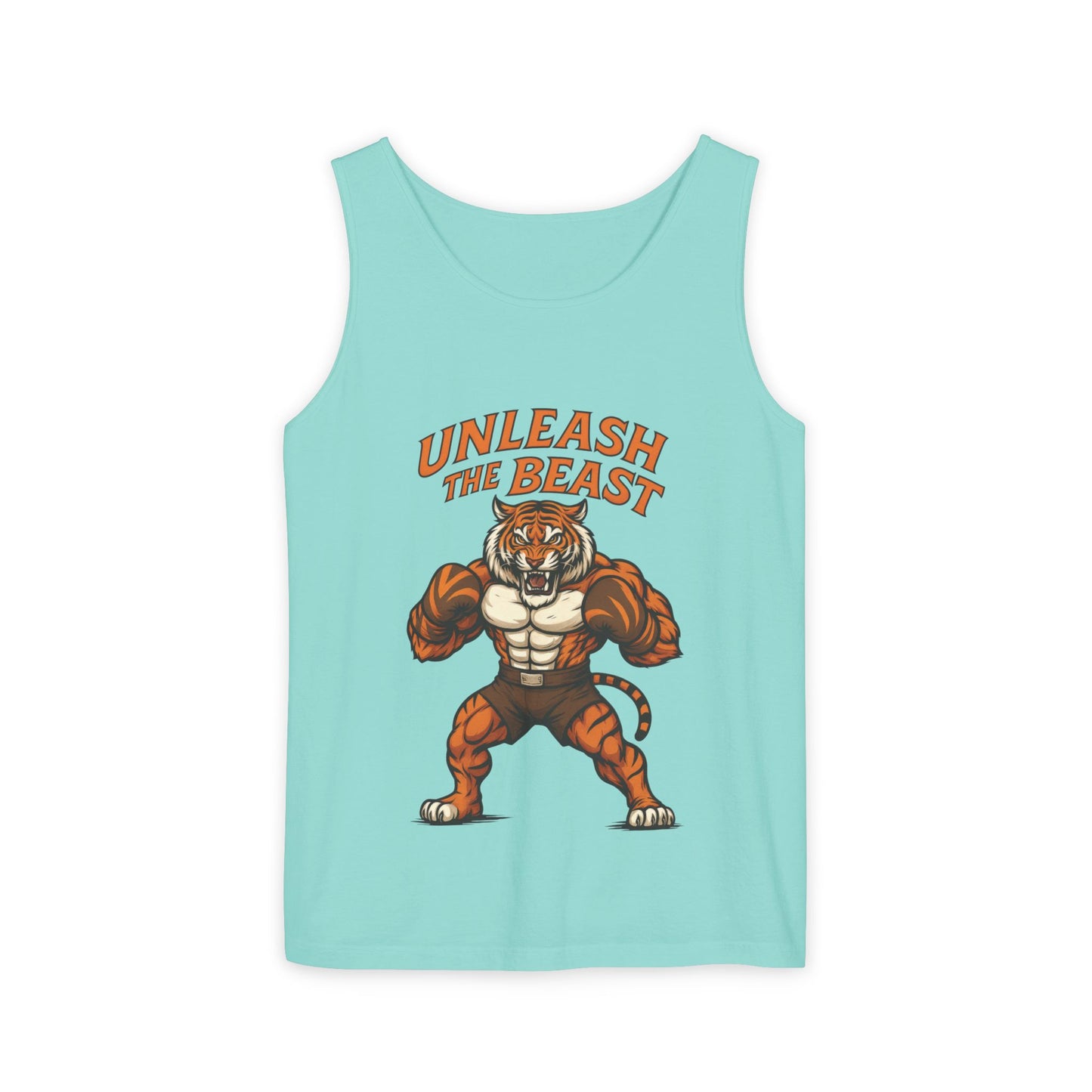 Unleash The Beast Tiger Gym Tank Top - Mens Workout Muscle Tank, Fitness Motivation Sleeveless Shirt, Bodybuilding Top, Strong Beast Gym Top