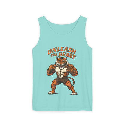 Unleash The Beast Tiger Gym Tank Top - Mens Workout Muscle Tank, Fitness Motivation Sleeveless Shirt, Bodybuilding Top, Strong Beast Gym Top