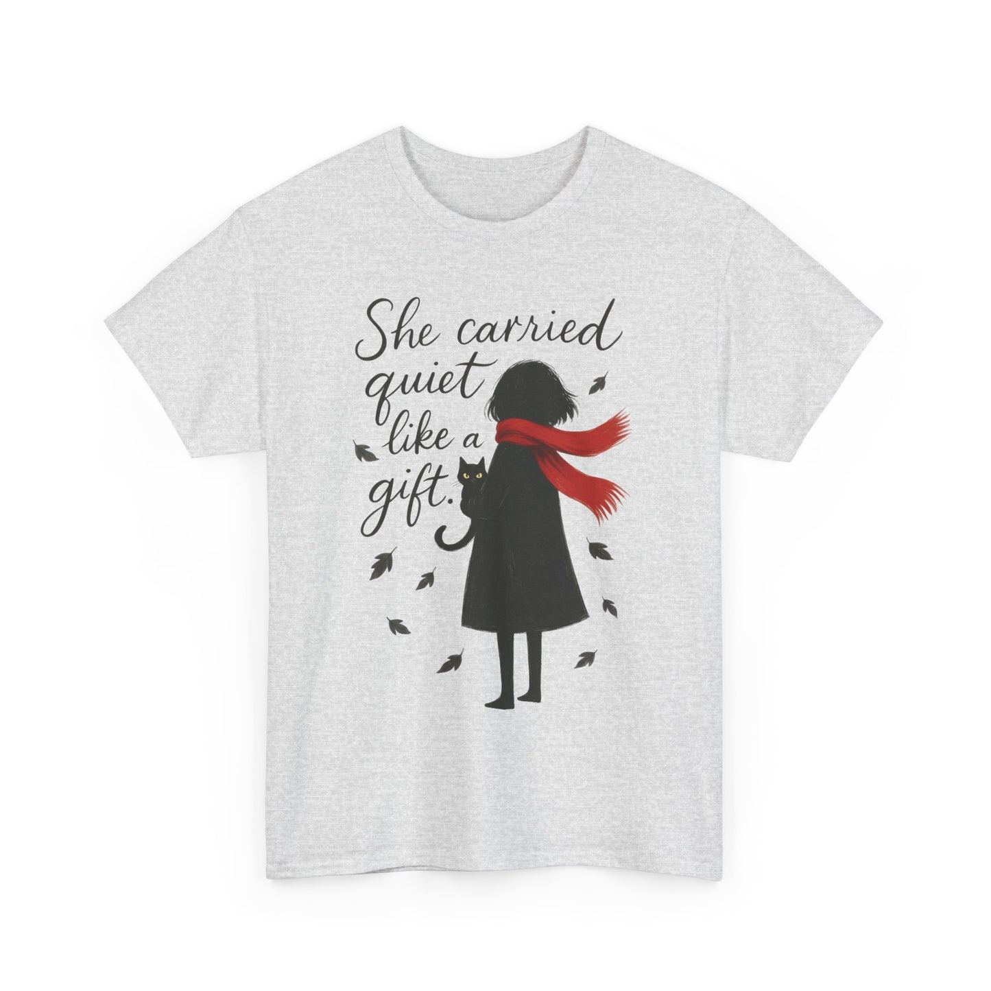 Cat Lover Womens T-Shirt, Whimsical Hand-Drawn Illustration Tee, Artistic Minimalist Gift for and Introverts, Cute Animal Apparel