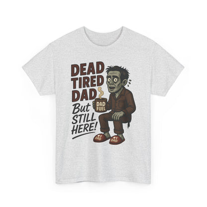 Dead Tired Dad Funny Zombie Coffee Men's T-Shirt, Father's Day Gift for Men, Dad Fuel Graphic Tee, Halloween Dad Tee